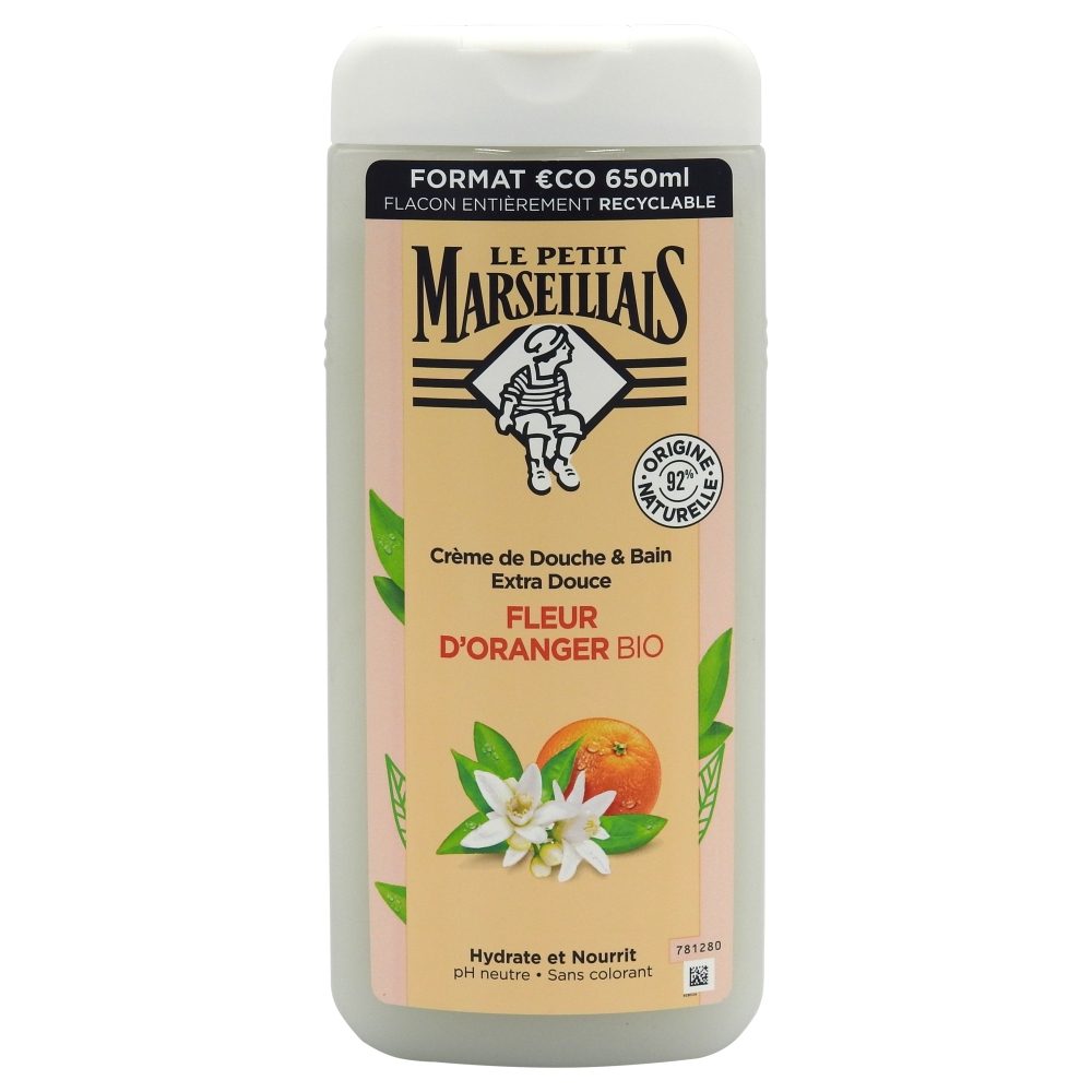 Gel de Dus, Le Petit Marseillais, 650 ml Bio Flori Portocal