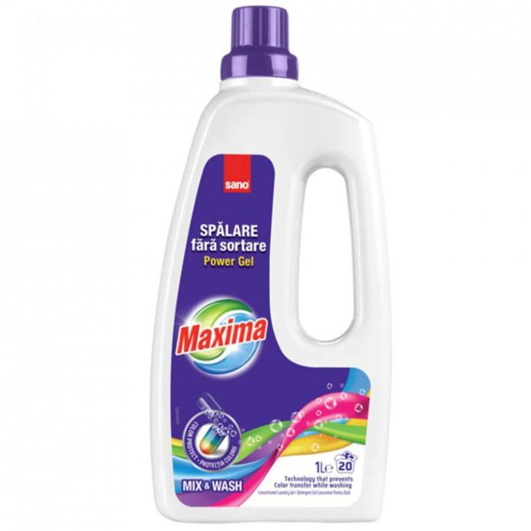 Gel, Sano Maxima Detergent, 1 L Mix Wash 20 spalari