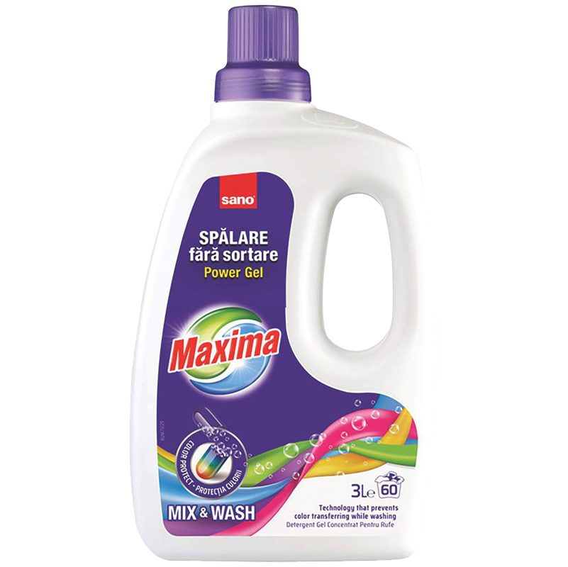 Gel, Sano Maxima Detergent, 3 L Mix Wash 60 spalari