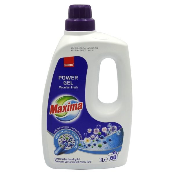 Gel, Sano Maxima Detergent, 3 L Mountain Fresh 60 spalari