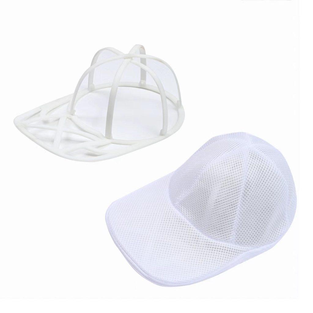 Husa de Spalare Sapca, Flippy, pentru Masina de Spalat, din Poliester, Circumferinta 53 cm, cu Fermoar, cu Suport Sapca, Alb