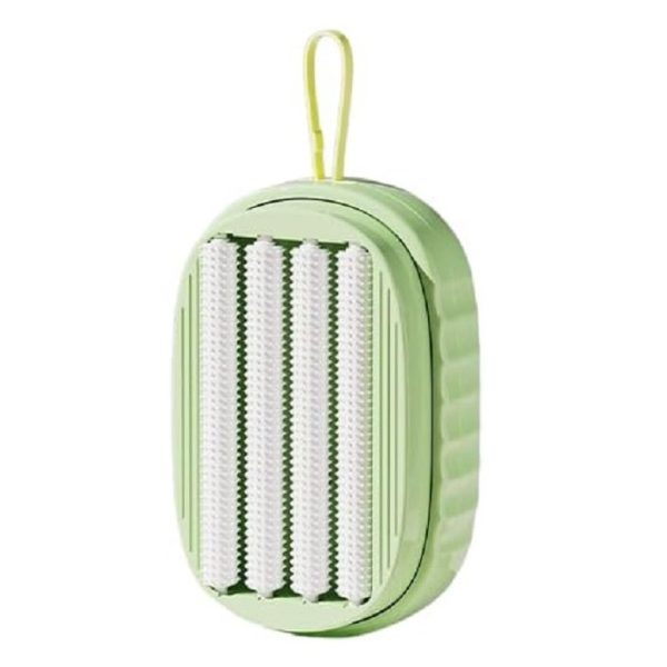 Perie de Spalat Haine, Flippy, cu Dispenser pentru Detergent, 4 Perii de Curatare, din ABS + PS, Verde