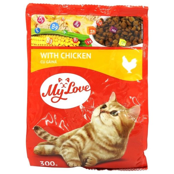 Hrana Uscata pentru Pisici, My Love, 300 g Gaina