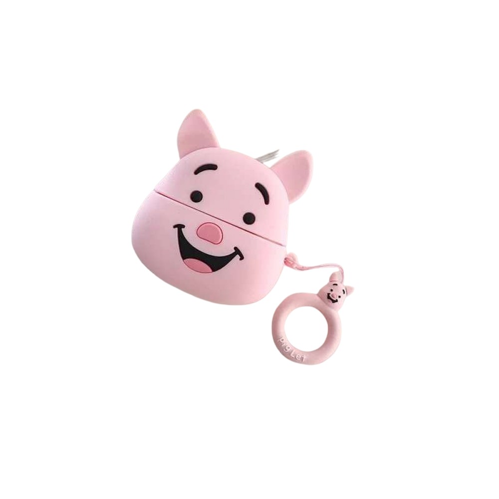Husa AirPods cu Inel Prindere Model 1 Porc Roz - Image 4