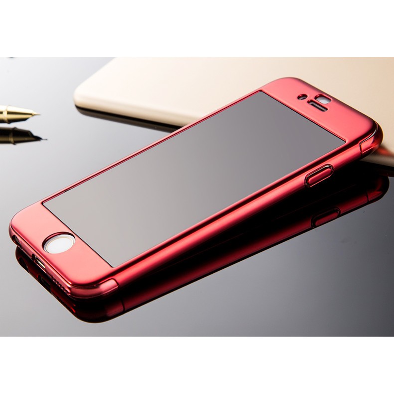Husa Apple iPhone 6/6S 6 Joyroom (Fata + Spate) Rosu + Folie de protectie - Image 6