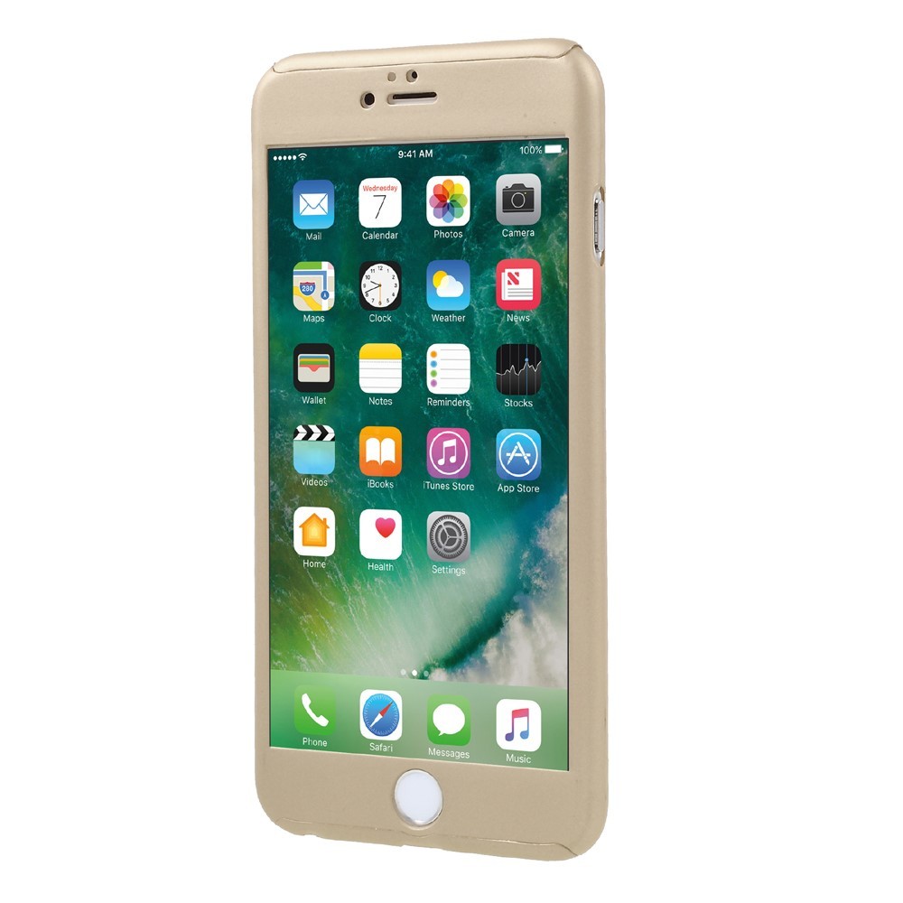 Husa Apple iPhone 6/6S Full Cover 360 Auriu + Folie de protectie - Image 7