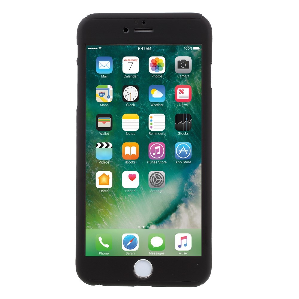 Husa Apple iPhone 6/6S Full Cover 360 Negru + Folie de protectie - Image 3