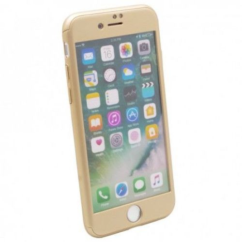 Husa Apple iPhone 6/6S IPAKY Full Cover 360 Auriu + Folie Cadou - Image 3
