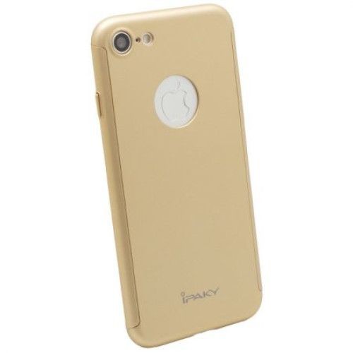 Husa Apple iPhone 6/6S IPAKY Full Cover 360 Auriu + Folie Cadou - Image 4