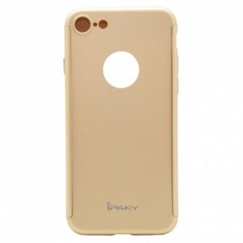 Husa Apple iPhone 6/6S IPAKY Full Cover 360 Auriu + Folie Cadou - Image 6