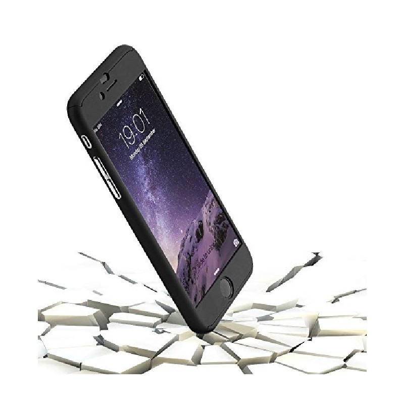 Husa Apple iPhone 6/6S IPAKY Full Cover 360 Negru + Folie Cadou - Image 10