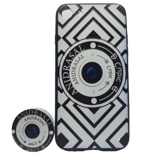 Husa Apple iPhone 6/6S Multicolor Model Camera Foto + Suport inclus