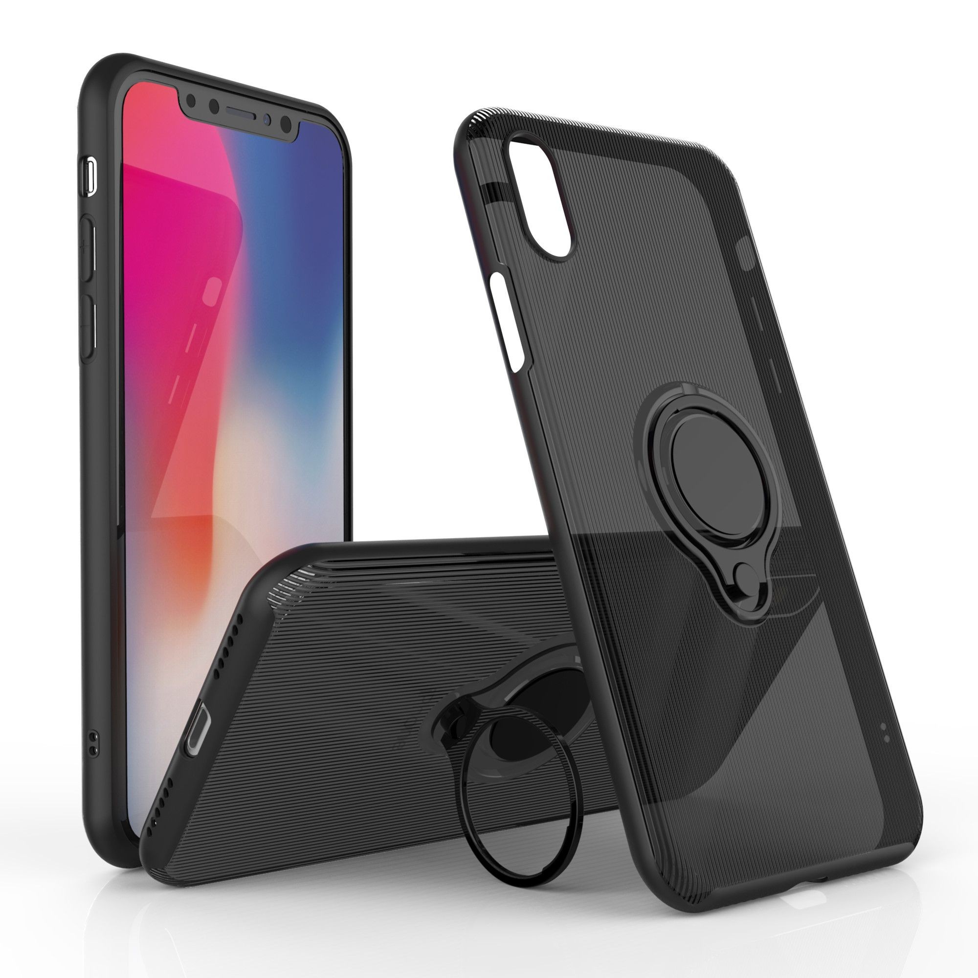 Husa Apple iPhone 7 Armor Ring cu inel magnetic Negru - Image 7