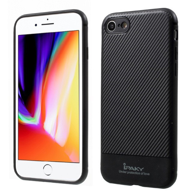 Husa Apple iPhone 7 IPAKY Carbon Fiber Negru - Image 3