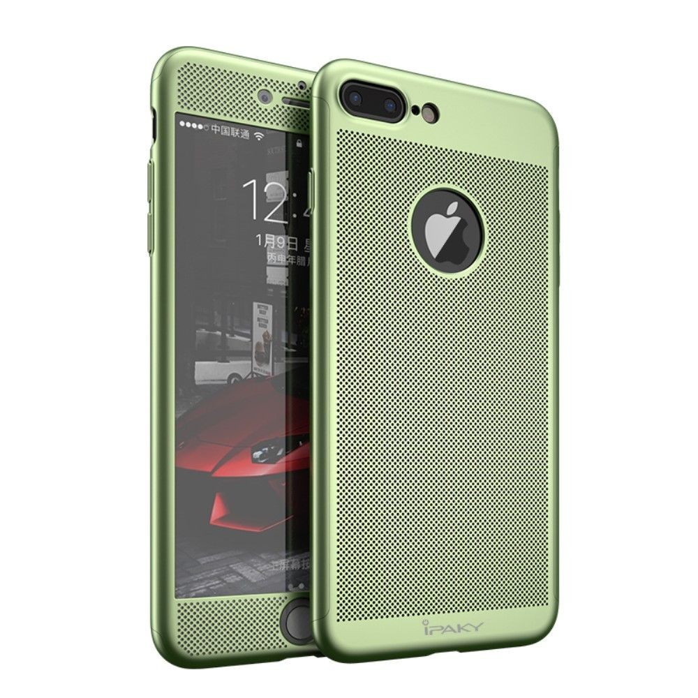 Husa de Protectie, Flippy, pentru Apple iPhone 7 Plus, Full Cover 360 Air cu Gauri si Folie de Protectie, Plastic, Verde - Image 6