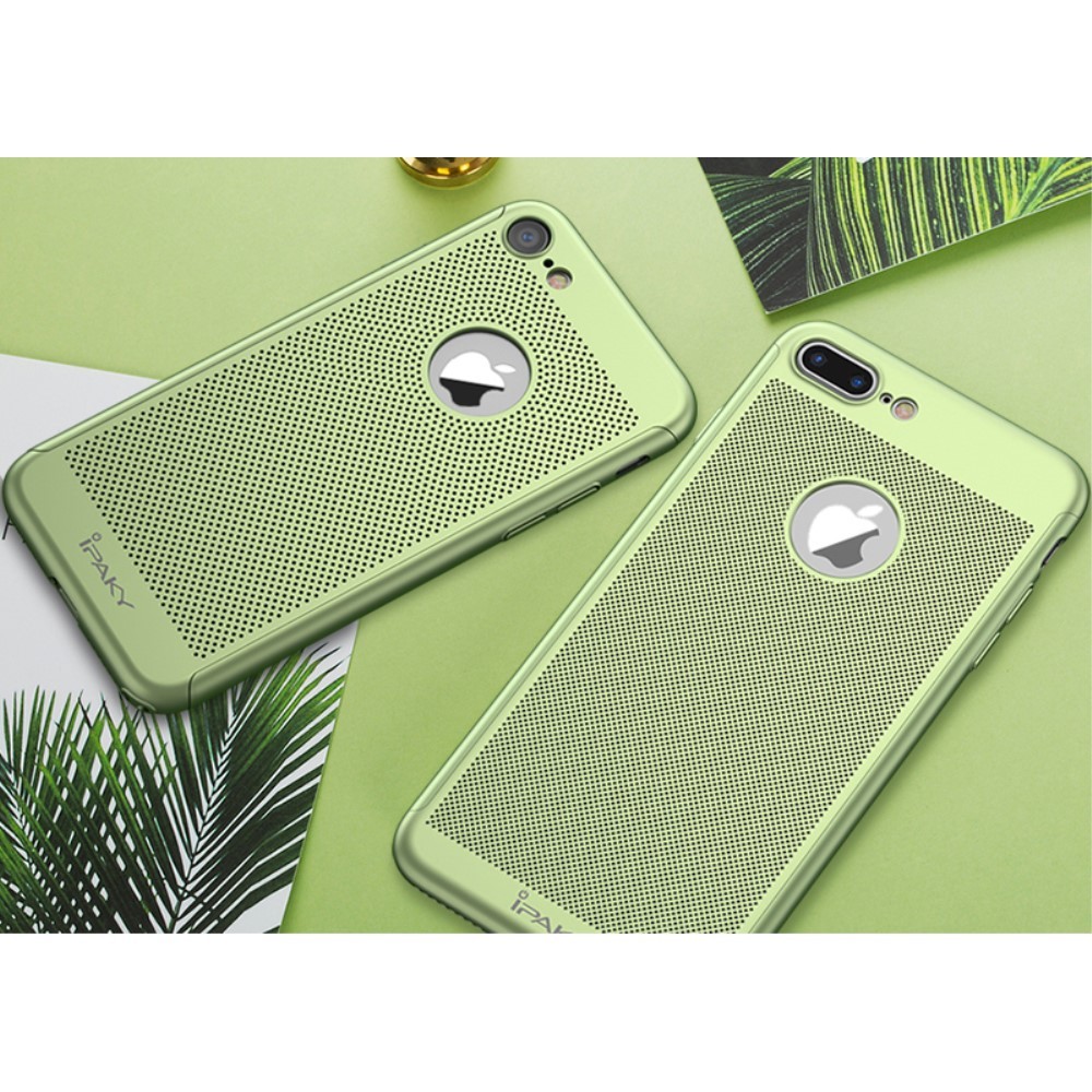 Husa de Protectie, Flippy, pentru Apple iPhone 7 Plus, Full Cover 360 Air cu Gauri si Folie de Protectie, Plastic, Verde - Image 5