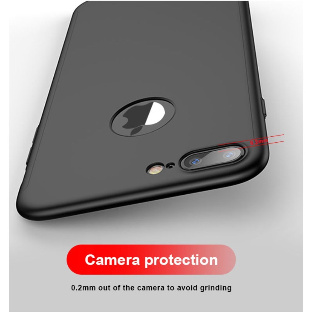 Husa Apple iPhone 8 Plus IPAKY Full Cover 360 Negru + Folie Cadou - Image 9