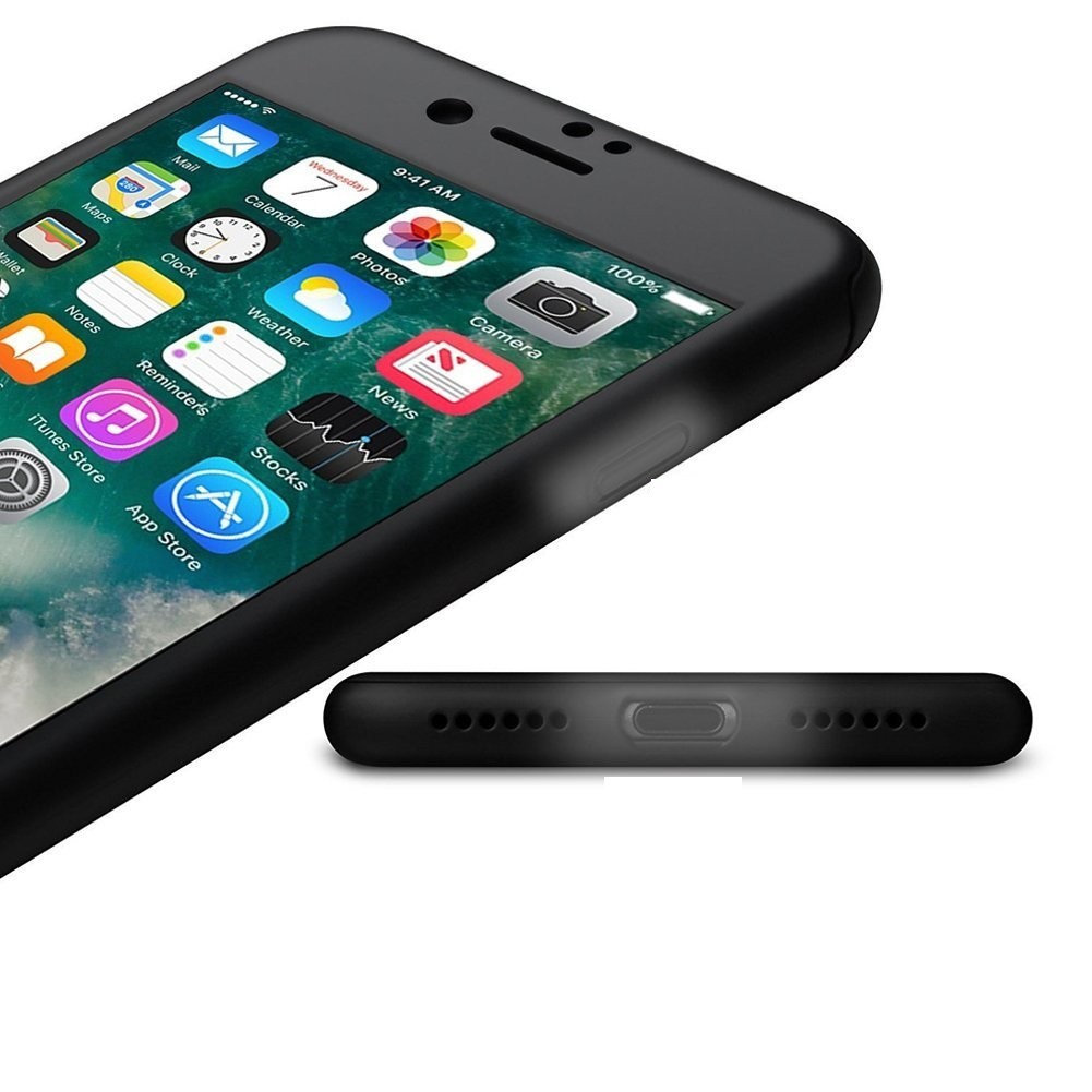 Husa Apple iPhone 8 Plus IPAKY Full Cover 360 Negru + Folie Cadou - Image 13