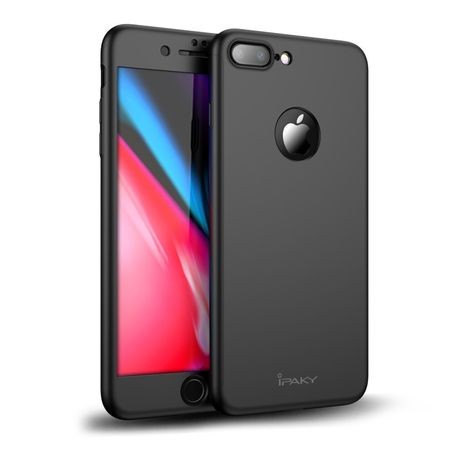 Husa Apple iPhone 8 Plus IPAKY Full Cover 360 Negru + Folie Cadou - Image 15