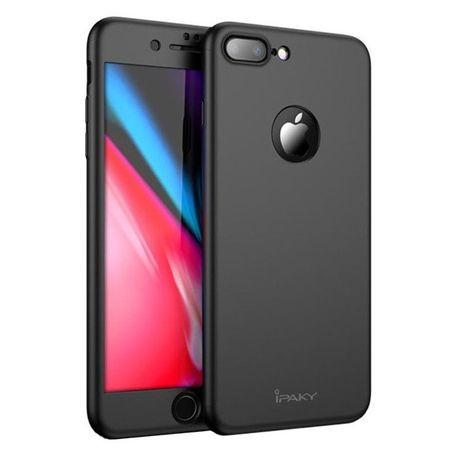 Husa Apple iPhone 8 Plus IPAKY Full Cover 360 Negru + Folie Cadou - Image 16