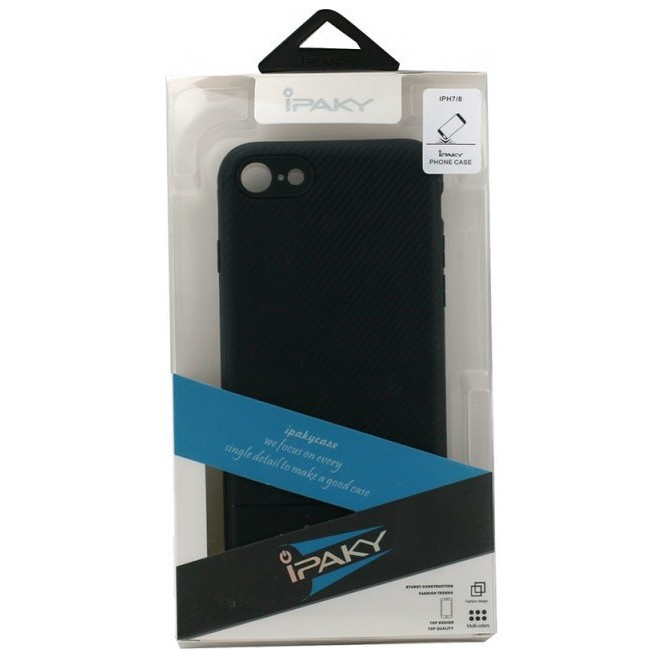 Husa Apple iPhone X IPAKY Carbon Fiber Negru - Image 2