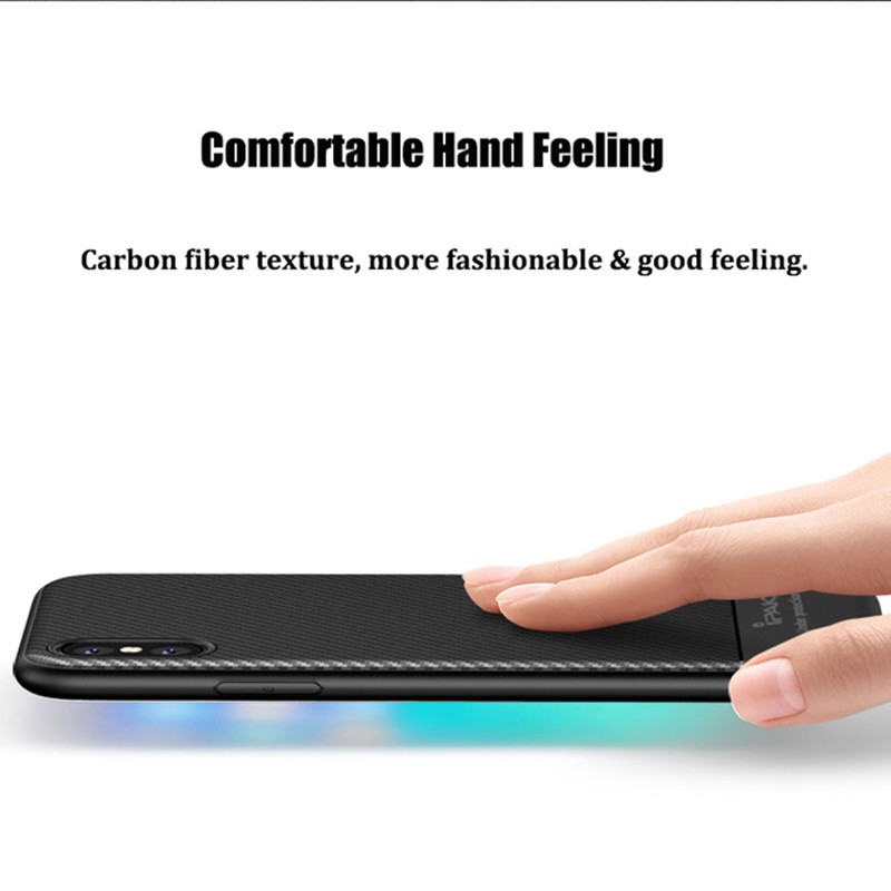 Husa Apple iPhone X IPAKY Carbon Fiber Negru - Image 3