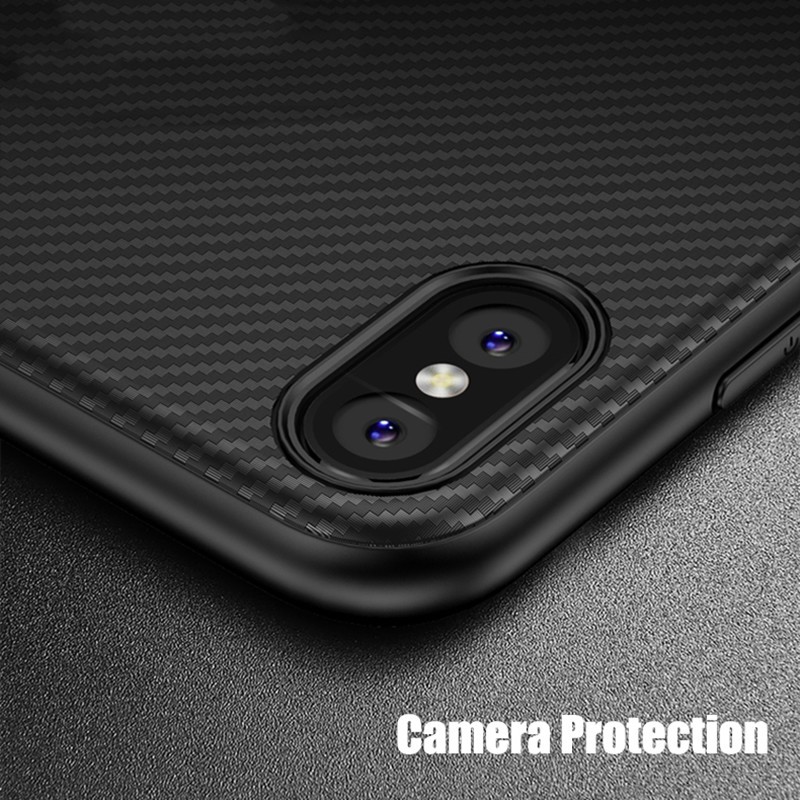 Husa Apple iPhone X IPAKY Carbon Fiber Negru - Image 6