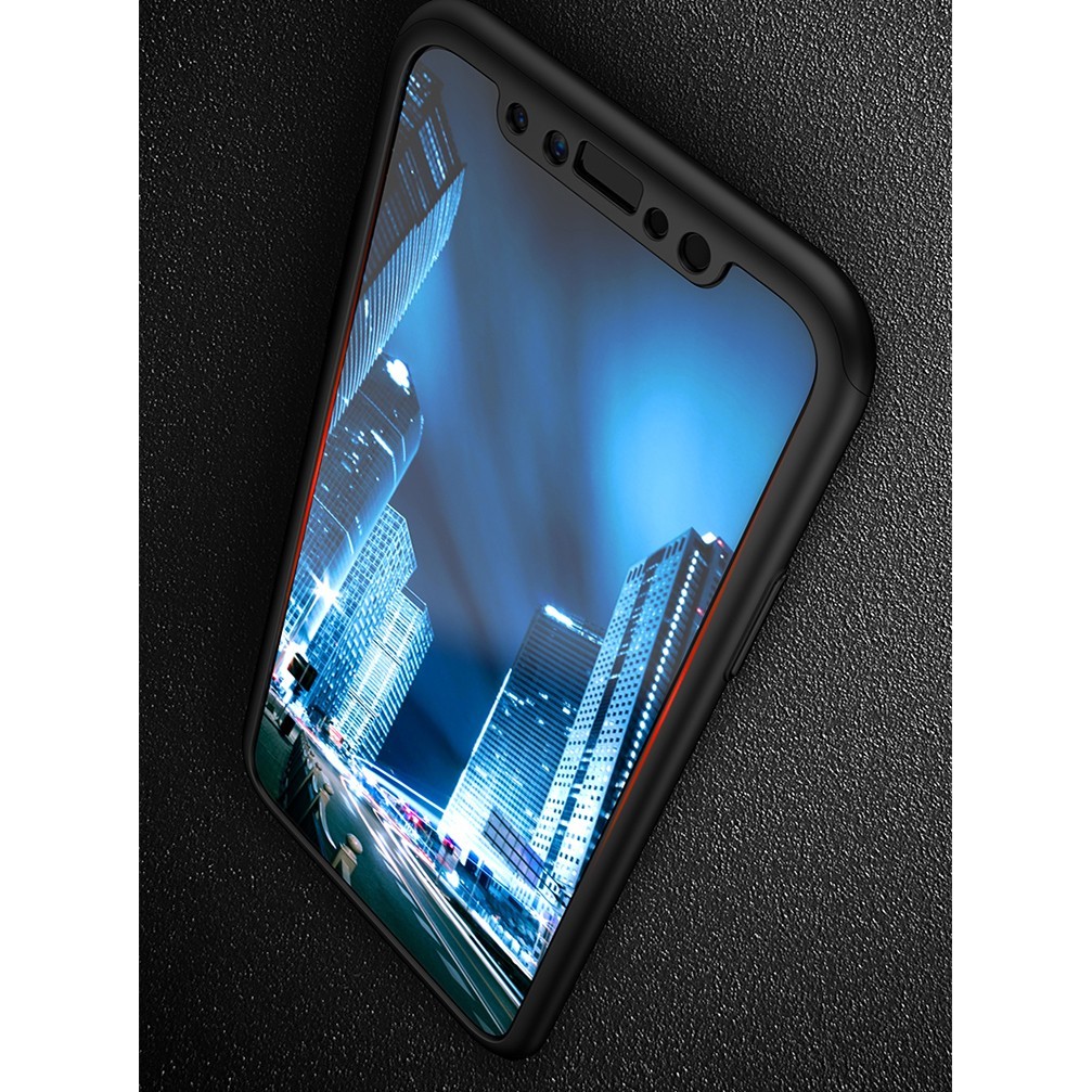 Husa Apple iPhone X IPAKY Full Cover 360 Negru + Folie Cadou - Image 5