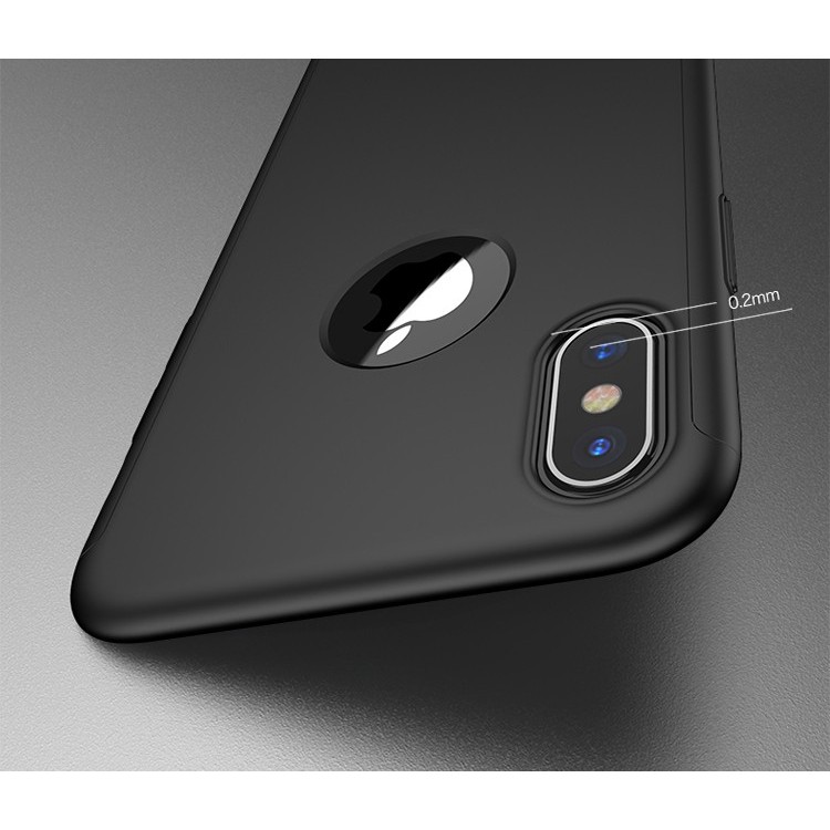 Husa Apple iPhone X IPAKY Full Cover 360 Negru + Folie Cadou - Image 6
