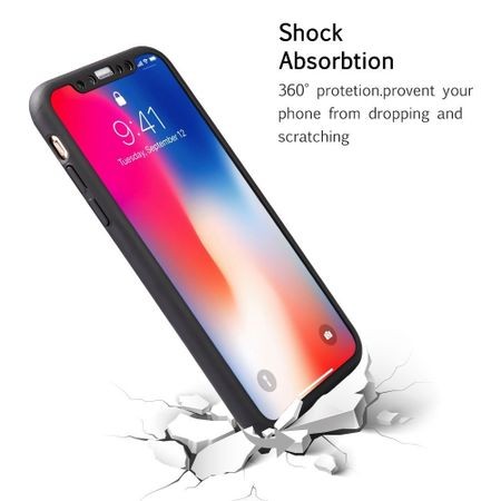 Husa Apple iPhone X IPAKY Full Cover 360 Negru + Folie Cadou - Image 10