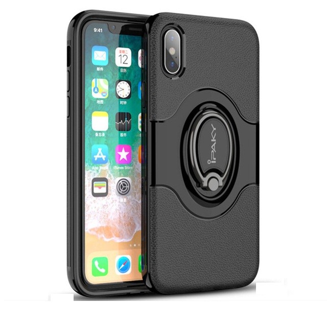 Husa Apple iPhone X Ipaky Ring Negru - Image 3