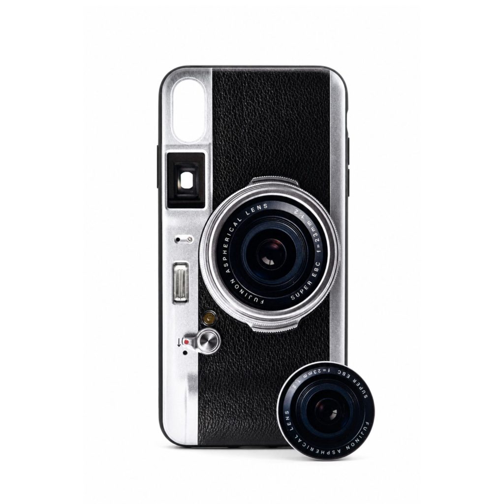 Husa Apple iPhone XS Max Multicolor Model Camera Foto Retro Popsocket inclus