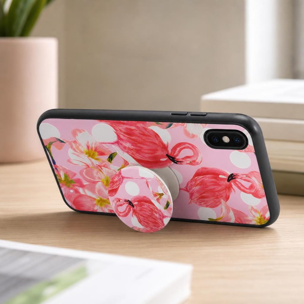 Husa Apple iPhone XS Max Multicolor Model Flamingo Popsocket inclus - Image 4