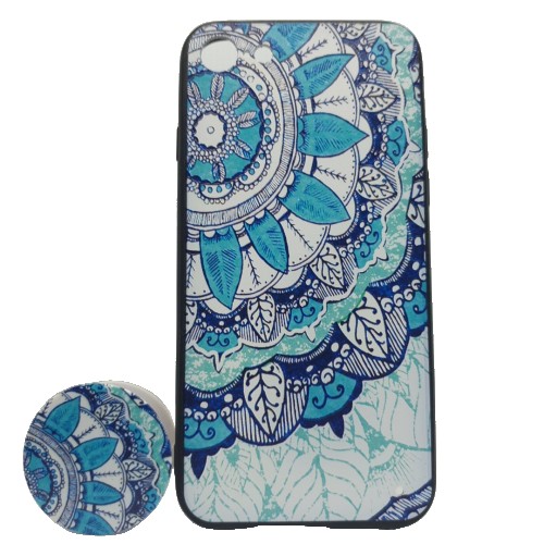 Husa Apple iPhone XS Max Multicolor Model Frunza Popsocket inclus
