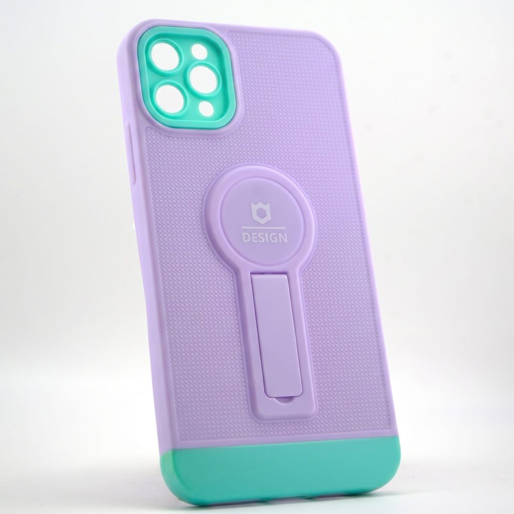 Husa Armor Design cu Stand pentru Apple iPhone 11 Pro Max, Mov/Albastru, Suport Auto Magnetic, Wireless Charge, Protectie Antisoc, Flippy