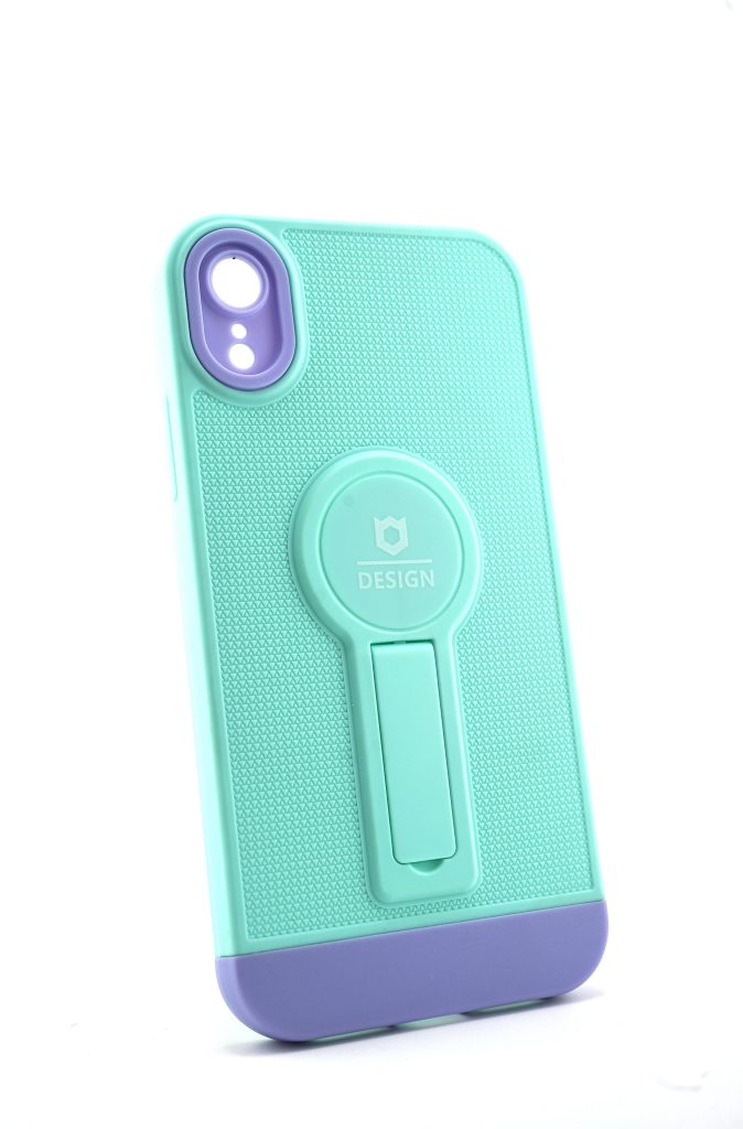 Husa Armor Design cu Stand pentru Apple iPhone XR, Blue/Mov, Suport Auto Magnetic, Wireless Charge, Protectie Antisoc, Flippy