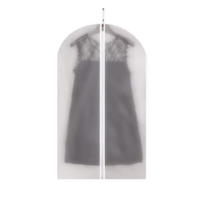 Set 5 Huse de Depozitare cu Fermoar, Flippy, pentru Haine, de Protectie, pentru Voiaj, Netesut, Rezistent la Praf, 60x100 cm, Transparent-Alb
