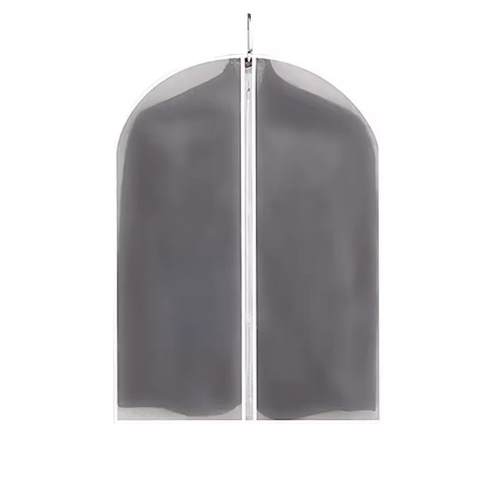 Set 5 Huse de Depozitare cu Fermoar, Flippy, pentru Haine, de Protectie, pentru Voiaj, Netesut, Rezistent la Praf, 60x80 cm, Transparent-Alb