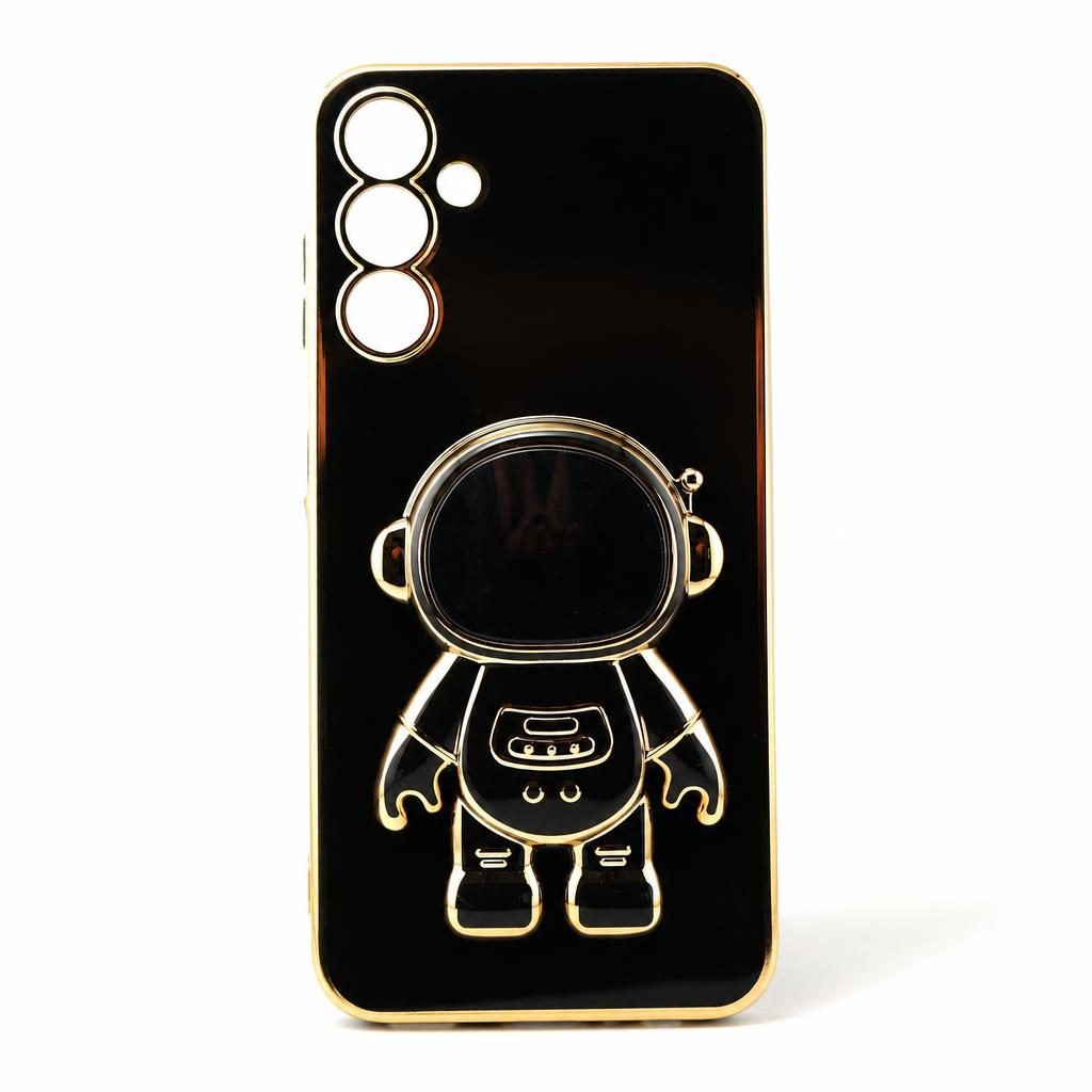 Husa de Protectie 2 in 1, Flippy, Husa de Protectie pentru Samsung Galaxy A15/A15 5G, Model Astronaut cu Suport, din TPU, Negru