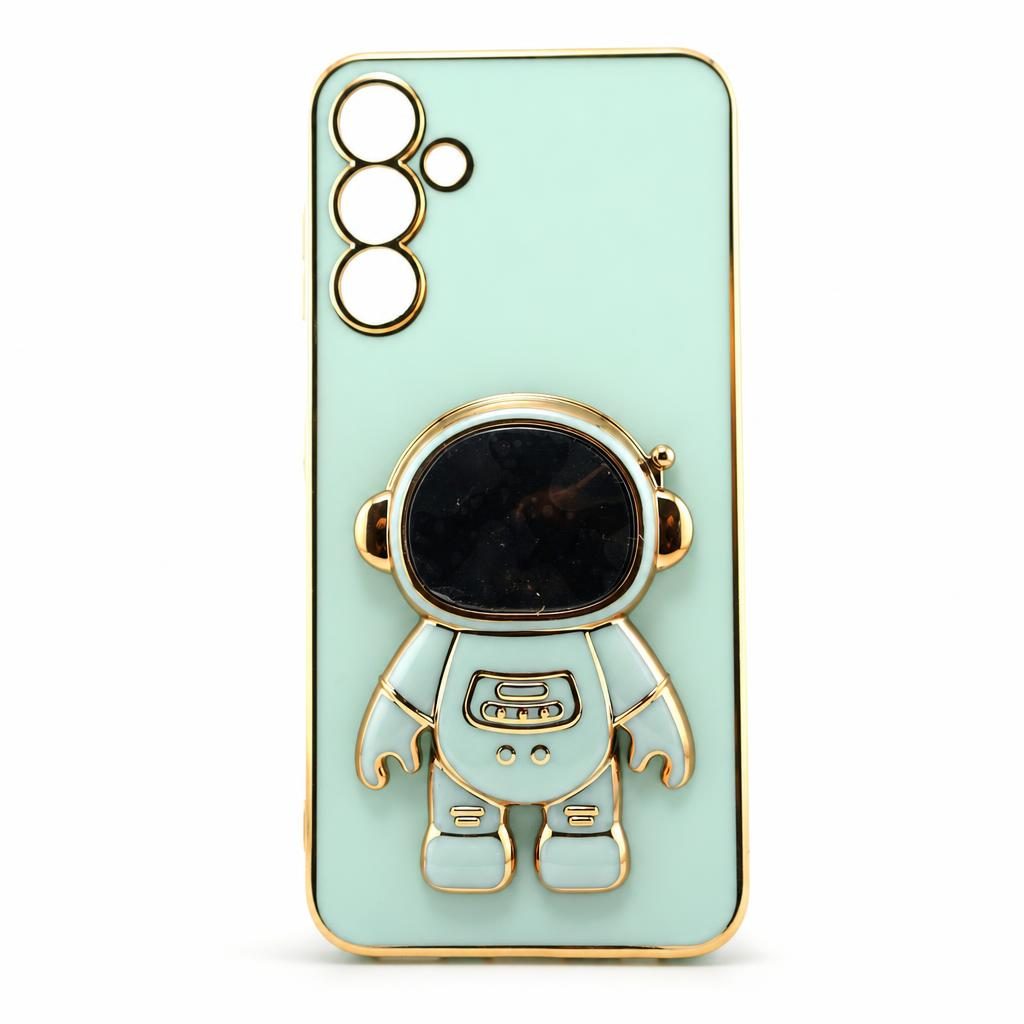 Husa de Protectie 2 in 1, Flippy, Husa de Protectie pentru Samsung Galaxy A15/A15 5G, Model Astronaut cu Suport, din TPU, Verde