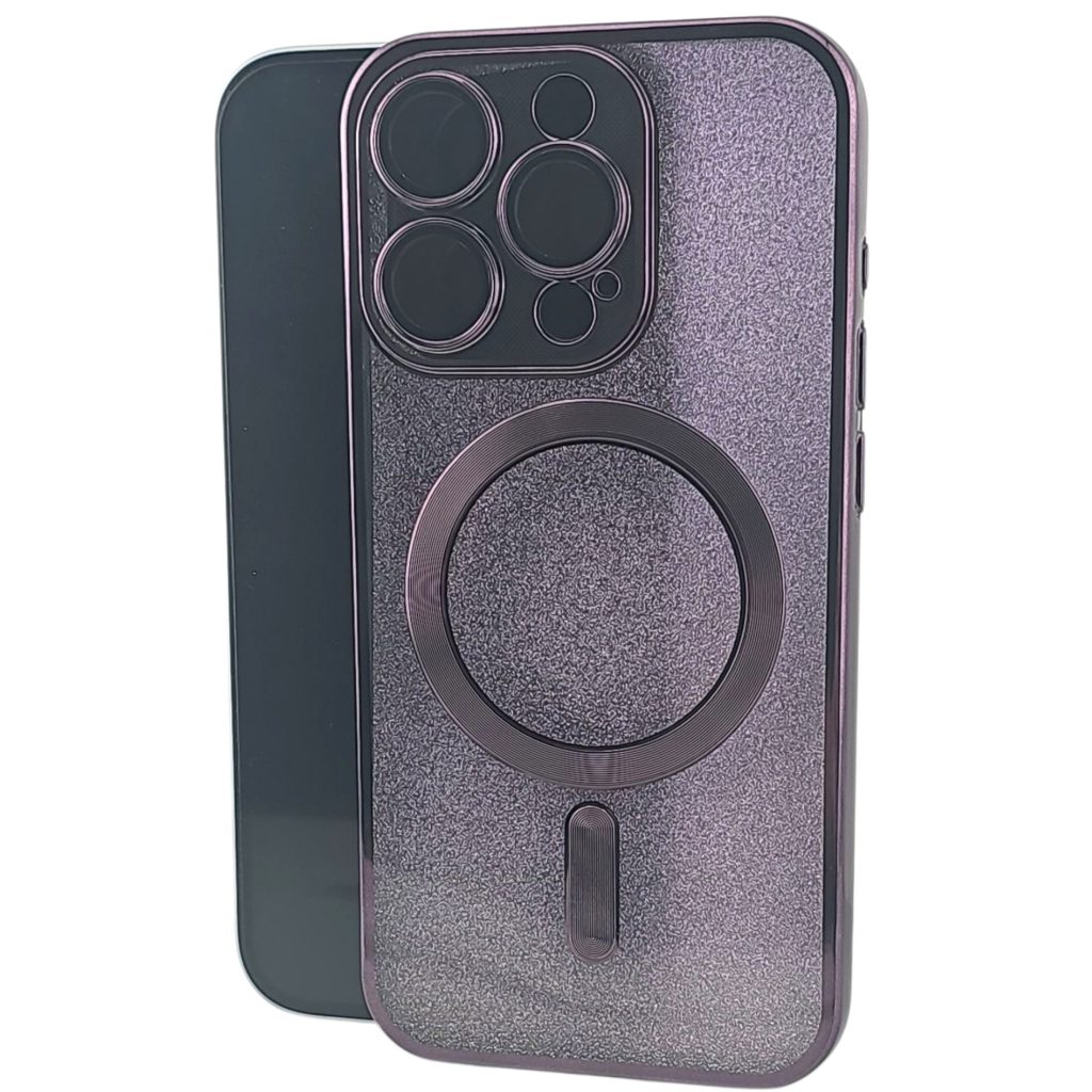 Husa de Protectie 2 in 1, Flippy, pentru Apple iPhone 14 Pro, Compatibila MagSafe, Magnetica, cu Protectie Lentila, din TPU, Mov