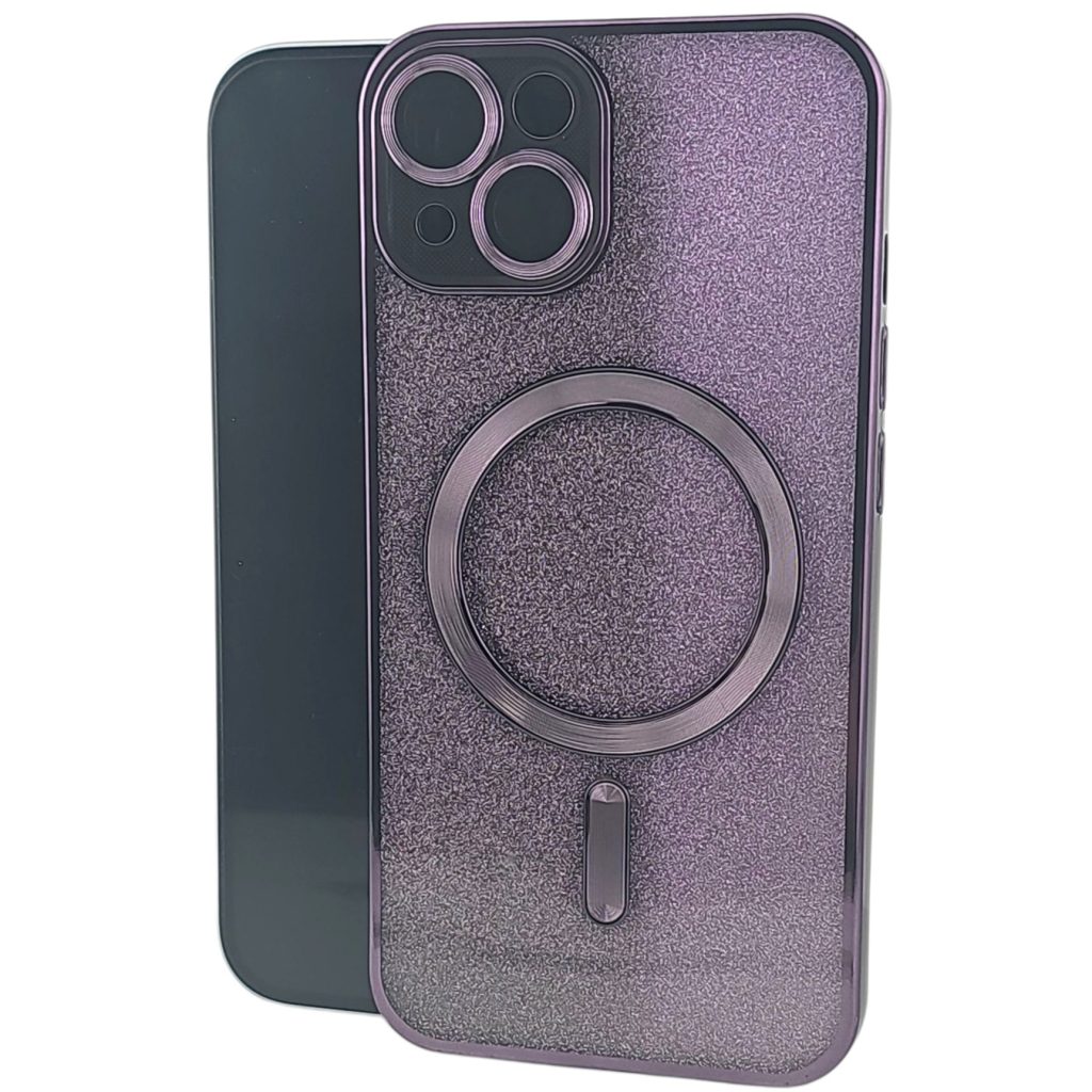 Husa de Protectie 2 in 1, Flippy, pentru Apple iPhone 15 Plus, Compatibila MagSafe, Magnetica, cu Protectie Lentila, din TPU, Mov
