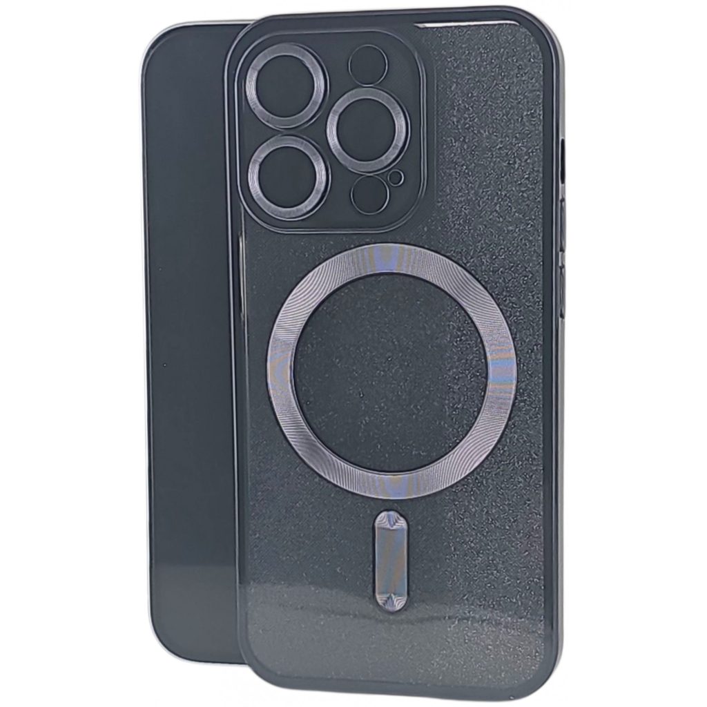 Husa de Protectie 2 in 1, Flippy, pentru Apple iPhone 15 Pro Max, Compatibila MagSafe, Magnetica, cu Protectie Lentila, din TPU, Negru