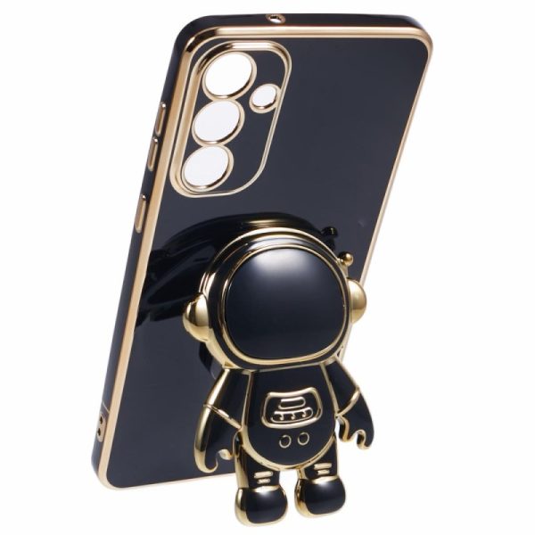 Husa Telefon 2in1, Flippy, Compatibila Samsung Galaxy S21 FE, Carcasa TPU cu Suport Inclus Tip Astronaut, Protectie Camere, Negru