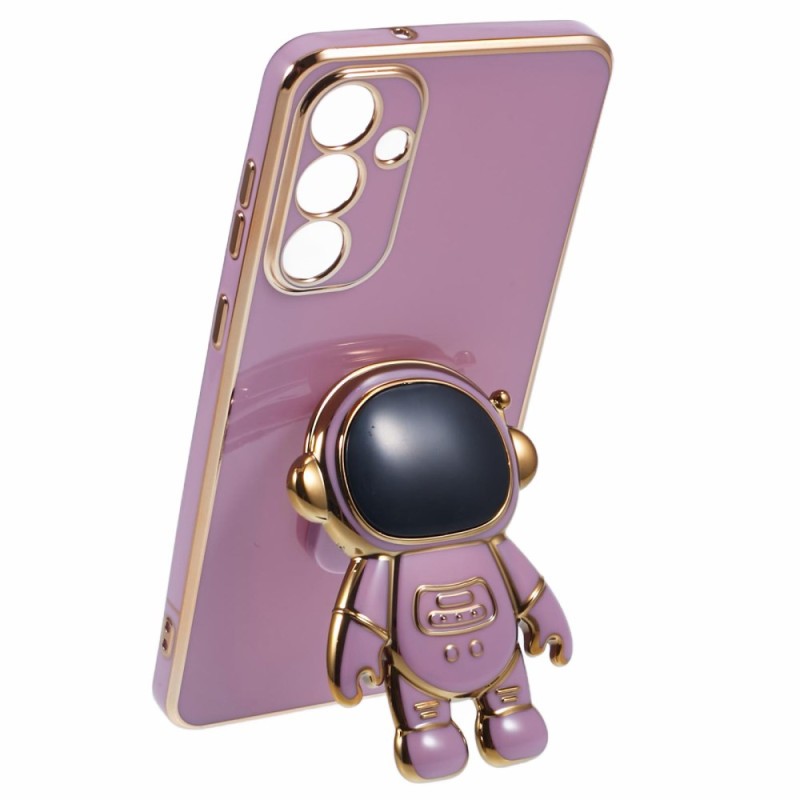 Husa Telefon 2in1, Flippy, Compatibila Samsung Galaxy S23, Carcasa TPU cu Suport Inclus Tip Astronaut, Protectie Camere, Mov