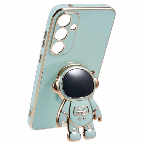 Husa Telefon 2in1, Flippy, Compatibila Samsung Galaxy S23 Plus, Carcasa TPU cu Suport Inclus Tip Astronaut, Protectie Camere, Verde