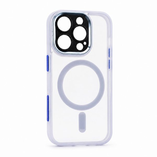 Husa de Protectie Compatibil cu iPhone 16 Pro, Flippy, Incarcare Wireless, Tehnologie Magsafe, Carcasa din TPU/ PC, Protectie Camera, Antisoc, Antizgariere, Mov (lila) - Transparent