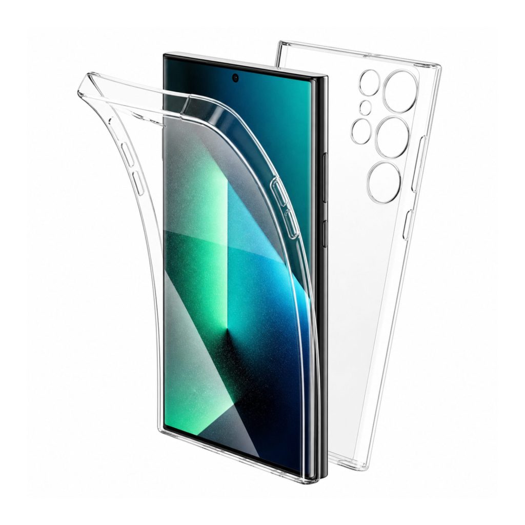 Husa de protectie Flippy 360 grade, PC+TPU+Folie policarbonat, pentru Samsung Galaxy S23 Ultra , Transparent