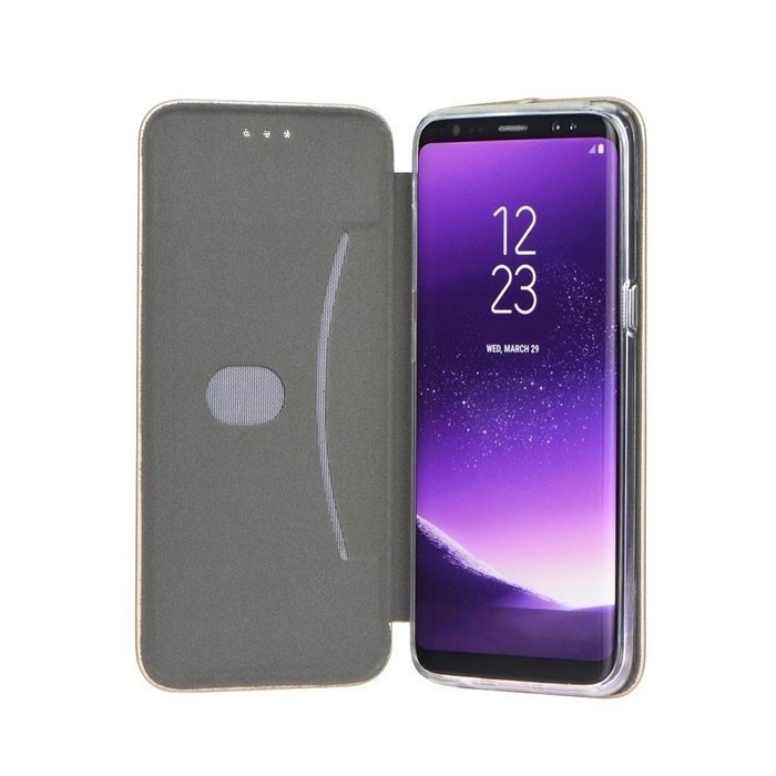 Husa de protectie Flippy compatibila cu Huawei P40 Lite 5G/ Nova 7SE Magnet Book Case Roz-Auriu - Image 5