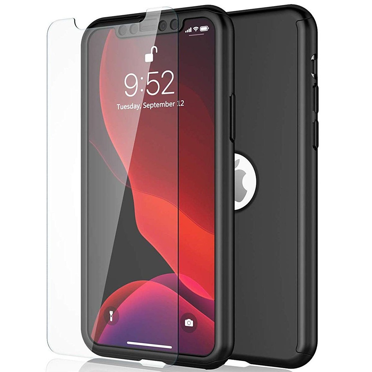 Husa de protectie Flippy compatibila cu Samsung Galaxy S8 Plus Full Cover 360 Negru + Folie de protectie - Image 8